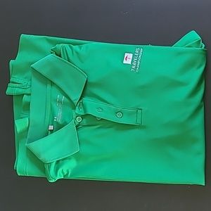 UA short sleeve polo, xl, green, Travelers Championship